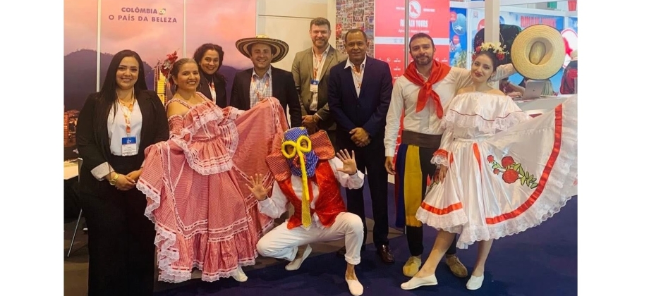 El stand de “Colombia, el país de la belleza”.