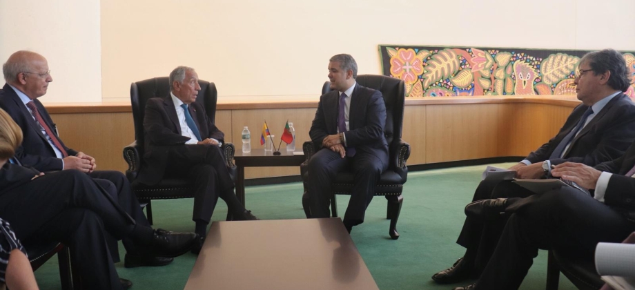 Ministro Carlos Holmes Trujillo participó en el encuentro bilateral que sostuvieron los presidentes de Colombia y Portugal, Iván Duque y Marcelo Rebelo de Sousa