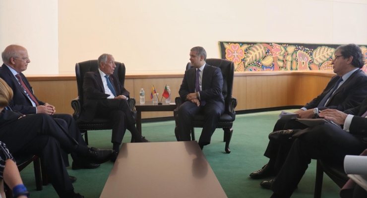 Ministro Carlos Holmes Trujillo participó en el encuentro bilateral que sostuvieron los presidentes de Colombia y Portugal, Iván Duque y Marcelo Rebelo de Sousa